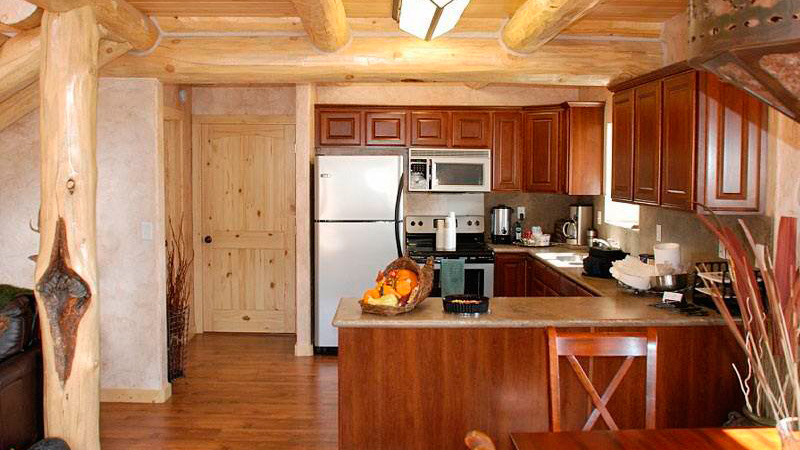 дизайн кухни в деревянном доме