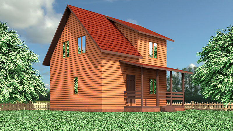 проект каркасно-щитового дома, цена: 364 000 р.
